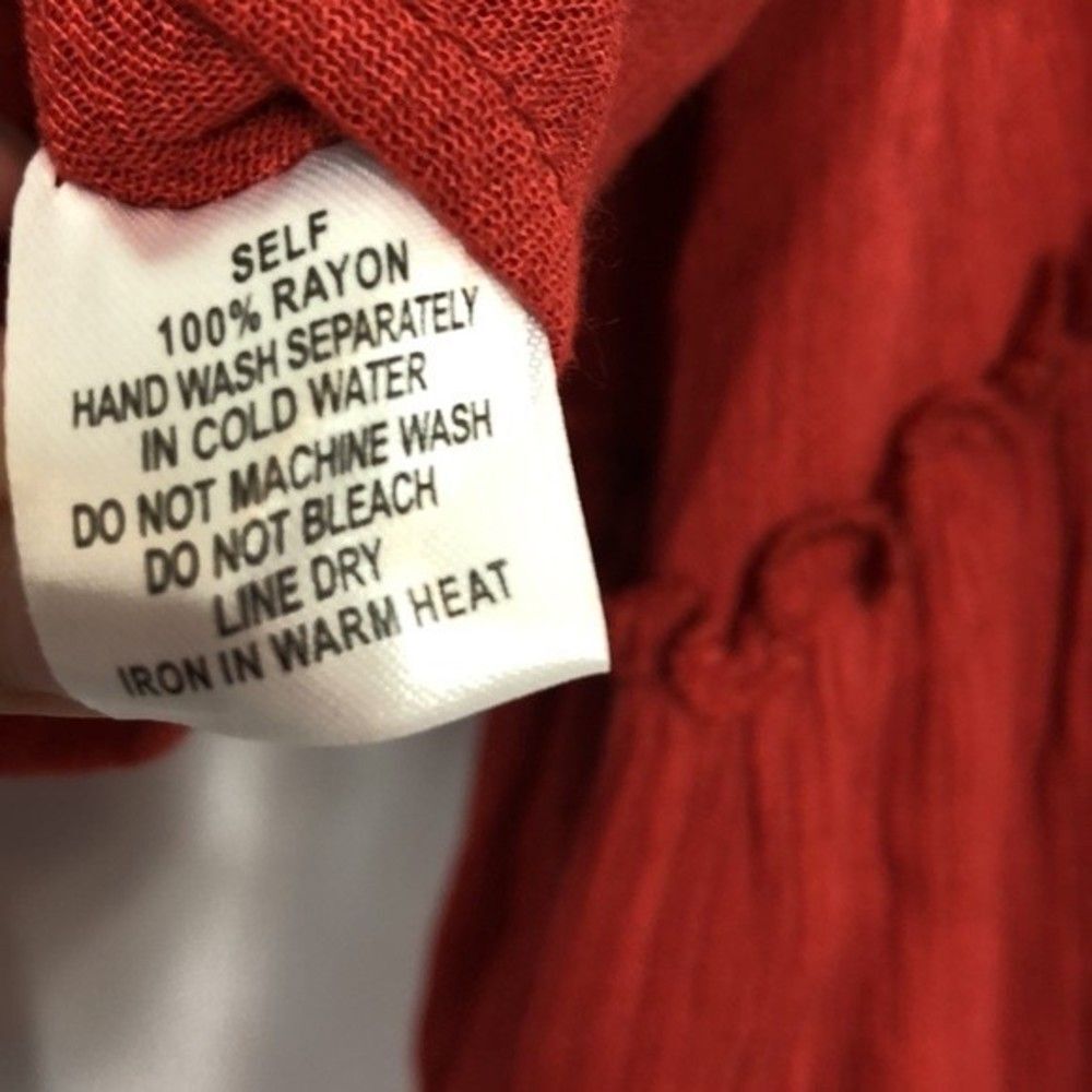 Dotsy's Boutique Crop Bell Sleeve Red  Tie HemTop Excellent Used Condition Small - Picture 5 of 6